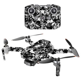 MightySkins Carbon Fiber Compatible with DJI Mini 2 Portable Drone - Black Modern Camo | Protective, Durable Textured Carbon Fiber Finish | Easy to Apply and Change Styles | Made in The USA