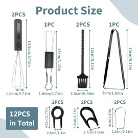 Fadwons 12 Piece Keycap Remover, Keycap Swapper Switch Puller Keycap Puller with Precision Tweezers and Cleaning Brush for Mechanical and Standard Keyboards, Essential Maintenance Tools for Keyboards