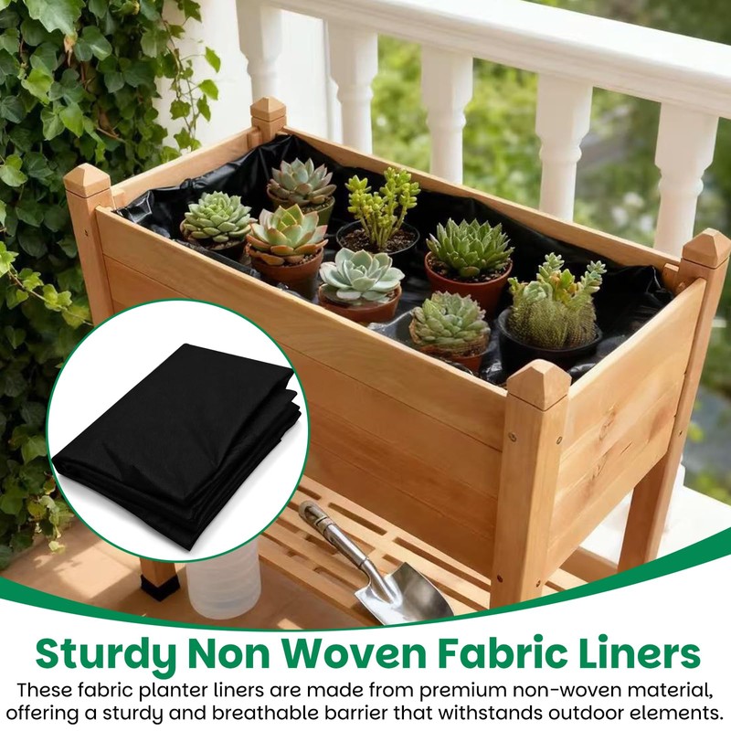JDNOL 2PCS 160cm x 290cm Large Planter Liners for Wooden