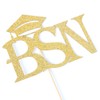 Gold Glitter BSN Cake Topper - Nurse / RN Graduation