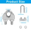 Aracombie 10 Pack 5/16 Inch M8 Stainless Steel Wire Rope