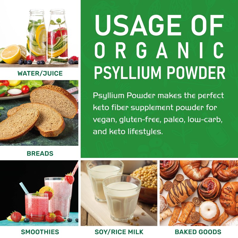 Jiva Organics Psyllium Husk Powder 1.75 LB Bulk Bag -