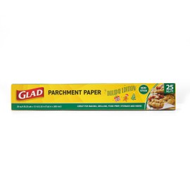 Glad Holly Jolly Printed Parchment Paper Roll – Holiday Design Parchment Paper; Baking Parchment for Christmas Cookies, Holiday Baking Paper, 25 Sq. Ft