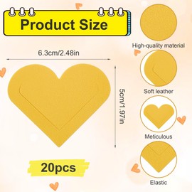 Ouligay 20pcs Leather Heart Bookmark for Women Book Marks for Reading Cute PU Leather Corner Bookmark Book Lovers Accessories for Teacher Appreciation End of School year Bookish Best Friend Graduation