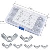 130 Pcs Wing Nuts Assortment Kit, Stainless Steel Wingnuts, Butterfly