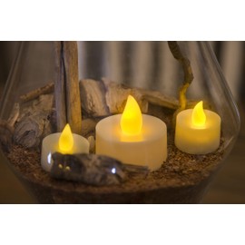 Konstsmide 1980-100 LED Dekoration " großes Teelicht" / für Innen (IP20) / 2er Set / Batteriebetrieben: 2xCR2032 3V (inkl.) / 2 warm weiße Dioden, 60 x 60 cm