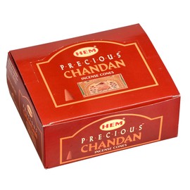 HEM Precious Chandan Cone Type Incense Set of 12 Boxes