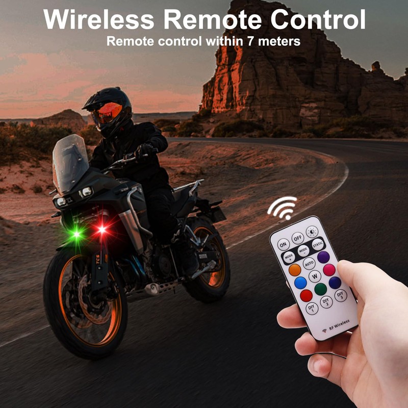 4PCS Wireless LED Strobe Lights with Remote Control, 8 Colors