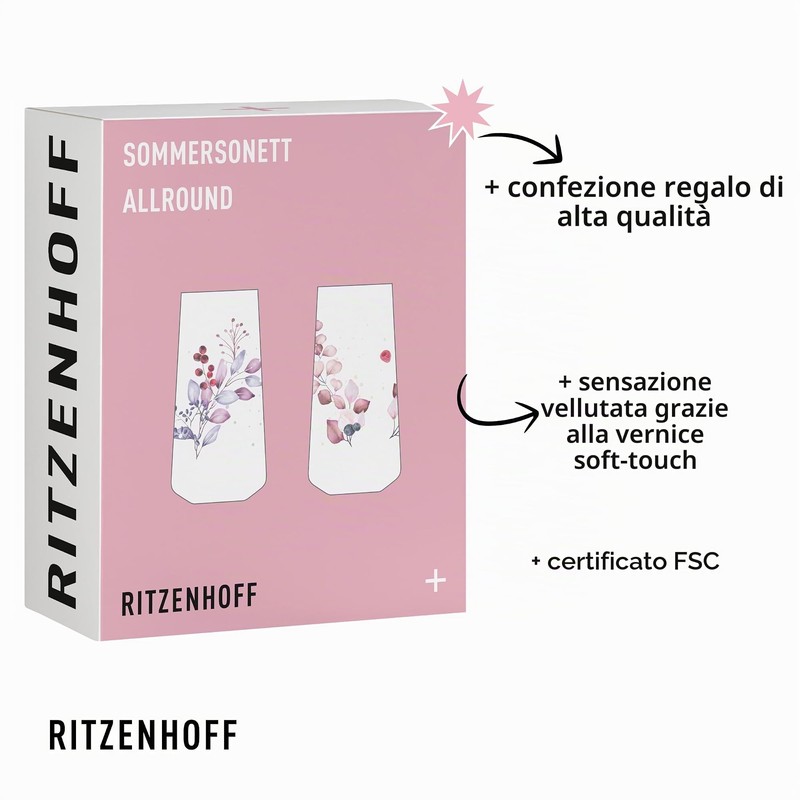 RITZENHOFF 6241001 Set di bicchieri universali – Serie Sommersonett –