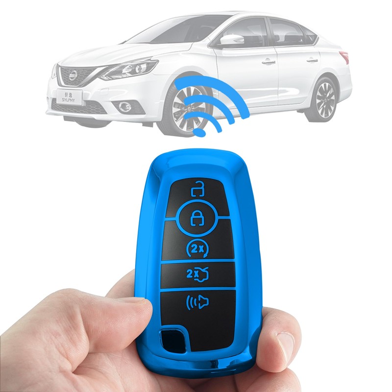 Yonmcfn for Ford Key Fob Cover with Keychain,TPU Protective Case