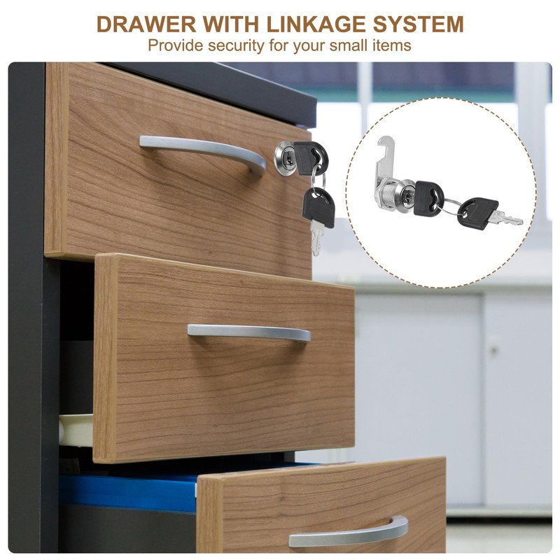 PATIKIL Cabinet Drawer Lock with Keys 5 Pcs 7/9" (20mm)