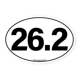 Charmed Running Brand Runner Marathon 26.2 Miles Race Distance Car Magnet - Choose Color and Font