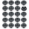 fiXte 70mm Lattice Design Anthracite Grey Plastic Push in Circular