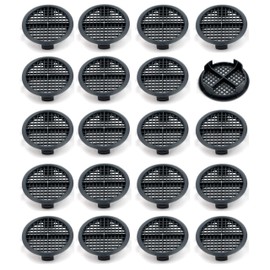 fiXte 70mm Lattice Design Anthracite Grey Plastic Push in Circular Soffit Vents Roof Air Vents (3)