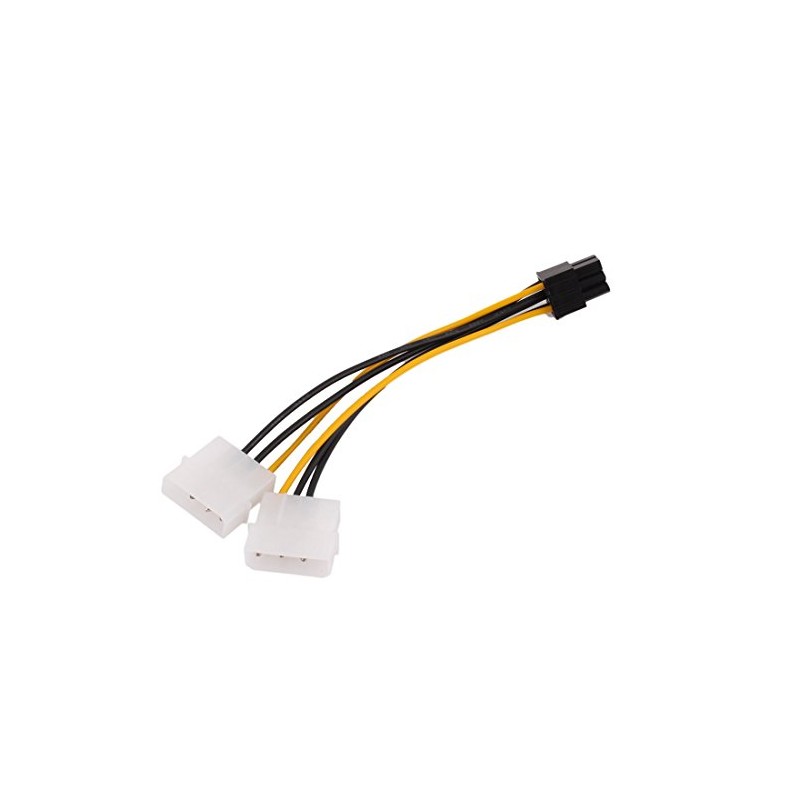 Ruilogod PCI Express 6-Terminal a Double Power 4-Terminal Tarjeta de