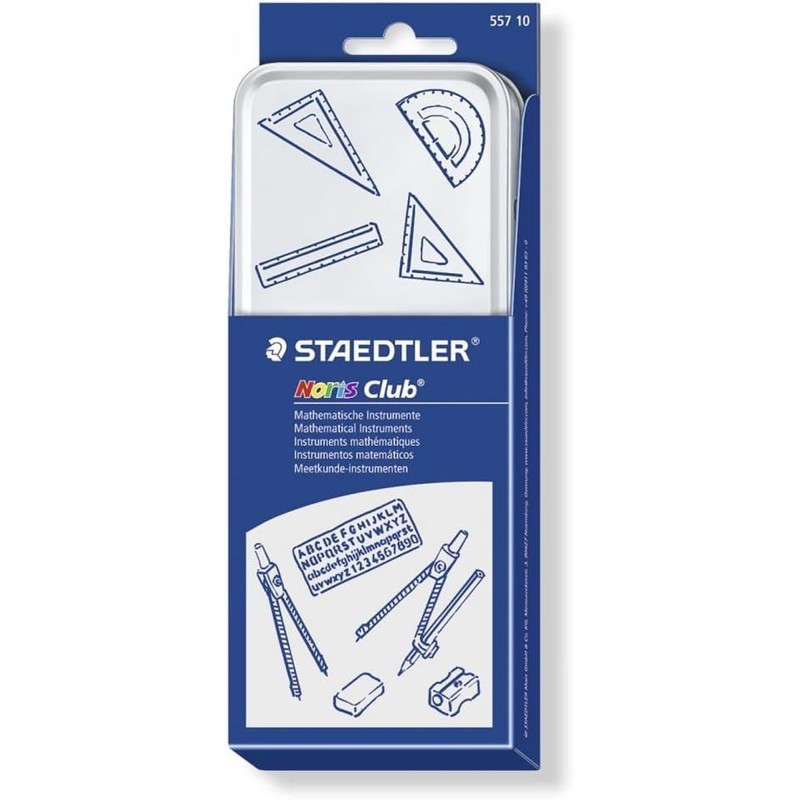 STAEDTLER 557 10 Noris Math Set with Storage Box -