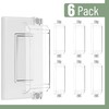 Bates- Magnetic Light Switch Guard, 6 Pack, Clear, Child Proof