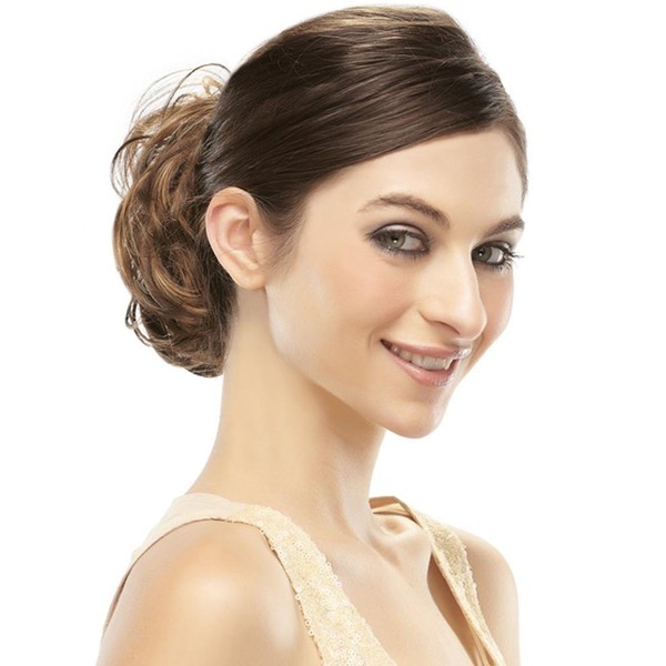 Mimic Curly Ponytail Wrap Elasticized Womens Scrunchie 4.5" Length Attachment EasiHair Hairpieces,12