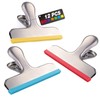 HOUSE AGAIN 12 Pack Stainless Steel Chip Bag Clips Covered