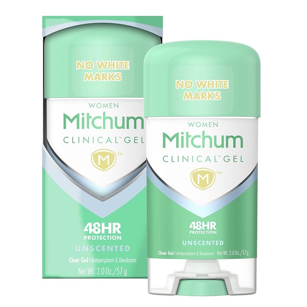 Mitchum Women Clinical Gel Antiperspirant Deodorant, Unscented, 1.6oz.