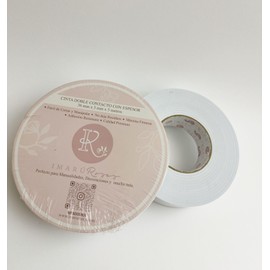 Cinta adhesiva de doble cara para manualidades, scrapbooking, arte, álbumes de recortes, cinta adhesiva de doble cara con espesor especial para crafts. (Blanco, 3mm (0.11 IN) x 3,6cm (1.42 IN))