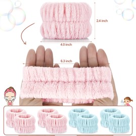 Darfukei Wrist Towels - 4pcs Absorbent Arm Bands for Face Washing, Suitable for Women and Men