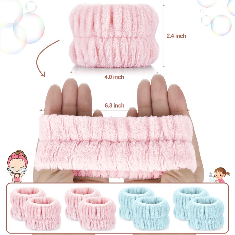 Darfukei Wrist Towels - 4pcs Absorbent Arm Bands for Face