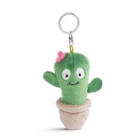 NICI 48455 Key Ring Cactus Henriette 10 cm Green Sustainable Companion Cuddly Toy Pendant with Key Ring for Lanyard, Key Ring and Key Holder