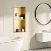 SaniteModar Shower Niche 12" X 24", Brushed Gold Stainless Steel