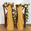 Leetaltree 2 Pack Yellow Cheese Cloth Table Runner, 35x120 Inch