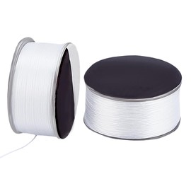 PH PandaHall 0.1mm Nylon Beading Thread 100 Yards White Bracelet Cord Braided Thread String Seed Bead String Sewing Cord for Jewelry Making Necklaces Earrings Leather Stitching DIY Craft