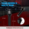 JiiinMiiin M14x1.5 Black Wheel Lug Bolts, WheelBolt Thread for Wheel