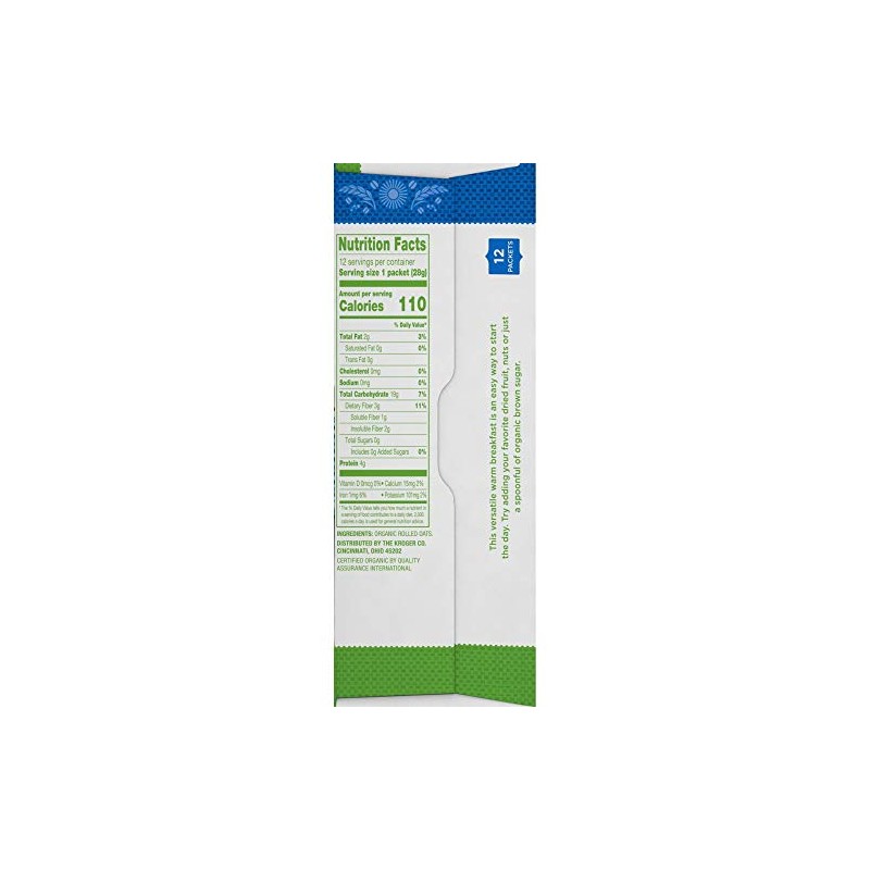 Simple Truth Organic Instant Oatmeal 12 Ct (Pack of 2)