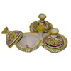 Handmade Salt & Pepper Pinch Triple Tagine Set Spice Holder