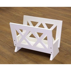 Frenchi Home Furnishing Contemporary Magazine Rack, white