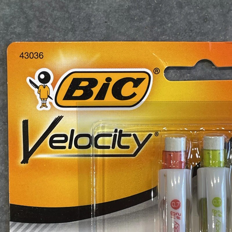 Bic Velocity 4 Pk Side Clic 0.7mm #2HB Mech Pencils,