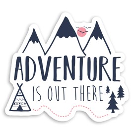 2 x 10cm Adventure Vinyl Stickers - Mountains Camping Fun Luggage Sticker #30027 (10cm Wide)