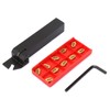ZQ2020R-3 Lathe Grooving Turning Tool Holder 10pcs SP300 Carbide Inserts