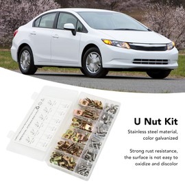 130pcs U Nut Clip, M4 M5 M6 M8 Stainless Steel Extruded U Style Clip on Nut U Type Fasteners Mounting Retainer Clips