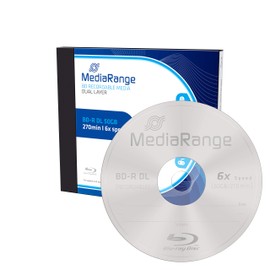MEDIARANGE BD-R DL Blank Discs (6x Speed, 50GB Jewel Case, Pack of 1)