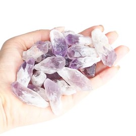 Orientrea 200g Natrlich Amethyst Stein Zauberstab, Amethyst Kristall S?ule Zauberstab, Amethyst Heilkristall Zauberstab, Kristallturm aus Amethyst, Torre di Amethyst
