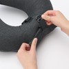 MUJI 84475498 Soft Neck Cushion, Dark Gray, Approx. 13.4 x