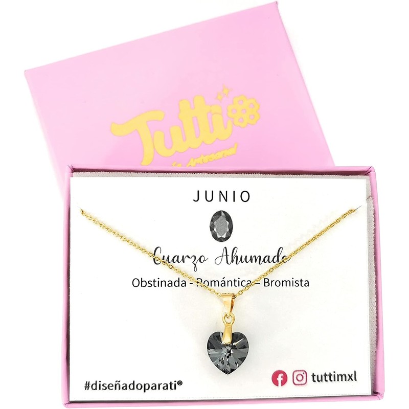 Tutti Joyería Artesanal Collar Piedra del Mes Birthstone Necklace Regalo