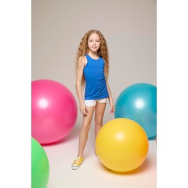 Lilax Girls' Basic Solid Soft Dance Short for Gymnastics or Under Skirts (10 Years, White)