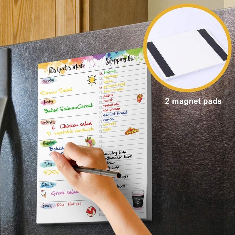 7"x9" Weekly Meal Planner Magnetic Pad (52 Weeks)