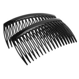 France Luxe 18 Tooth French Side Comb Pair - Black