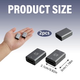 Aifrymne HDMI 2.1 Coupler Adapter 8K, 2-Pack Female to Female HDMI Connector, Supports 8K@60Hz, 4K@120Hz UHD HDR, eARC for Extending HDMI Cables to Connect Laptop, HDTV, PC, Monitor, Cinema