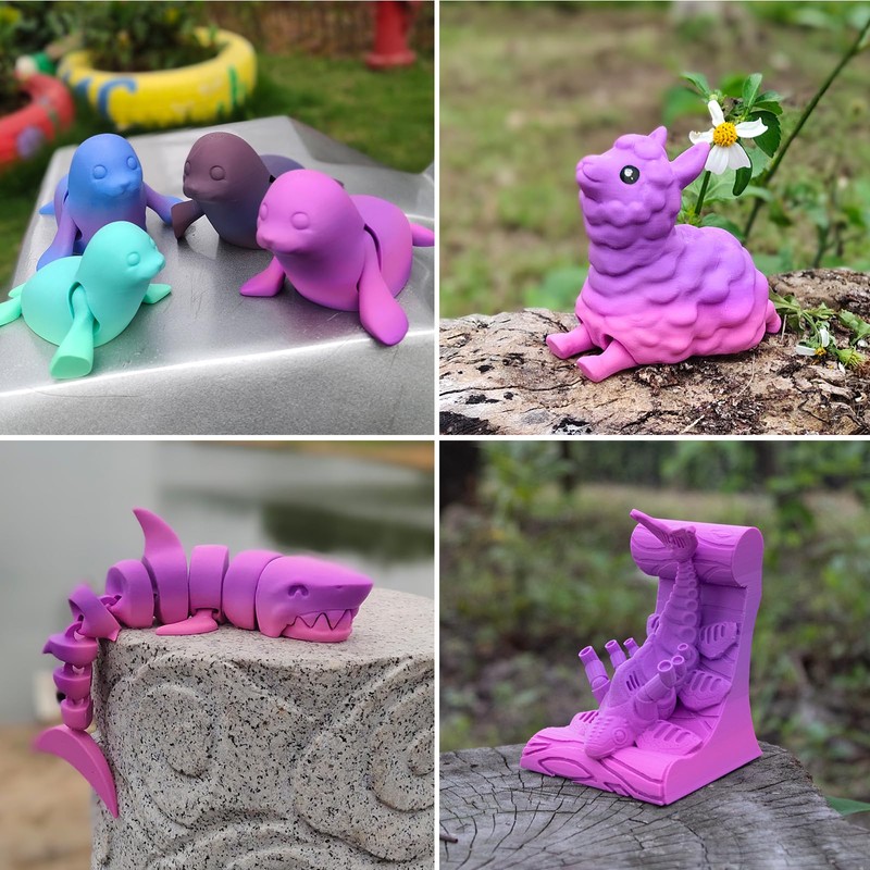 iSANMATE PLA+ Rainbow Filament, Gradient Multicolors, Color Change, 3D Printing