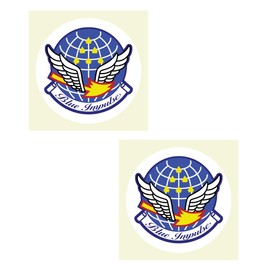 Impulse Gear Blue Impulse Sticker Set of 2, 2 Pieces in Diameter, 2 Pieces, Round, Goods, Waterproof, Can Be Used Outside, Can Be Applied to Cars, Made in Japan