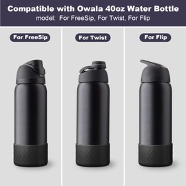 Beonsky Silicone Boot for Owala Water Bottle 40 oz, Anti-Slip Protective Sleeve for FreeSip/Twist/Flip Stainless Steel Water Bottles Accessories